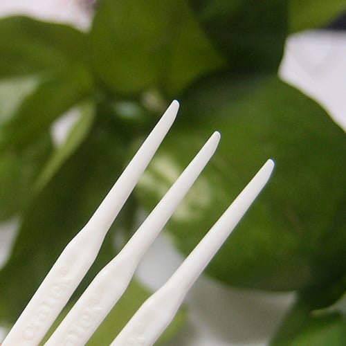 dual strings UHMWPE floss pick | HIPS handle | 75 pcs per zipper bag | GT0660D