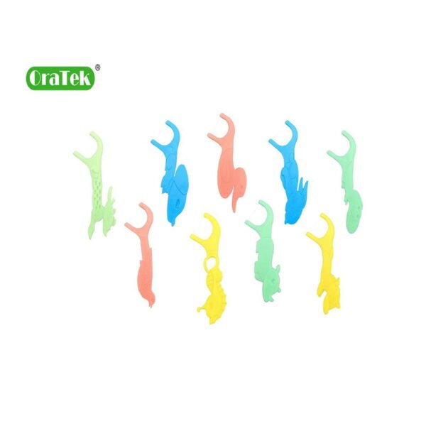9 cartoon animals assorted kids floss pick | UHMWPE floss | HIPS handle | GT0830D
