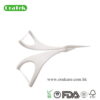 tight teeth gap floss pick | Y shape | PTFE thread | PS handle | 75 picks per kraft paper bag | GT0509D