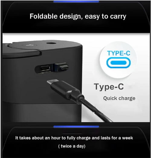 Superoxide Water Flosser | rechargeable | 180ML tank | patented U-shape nozzle | GTMU-180